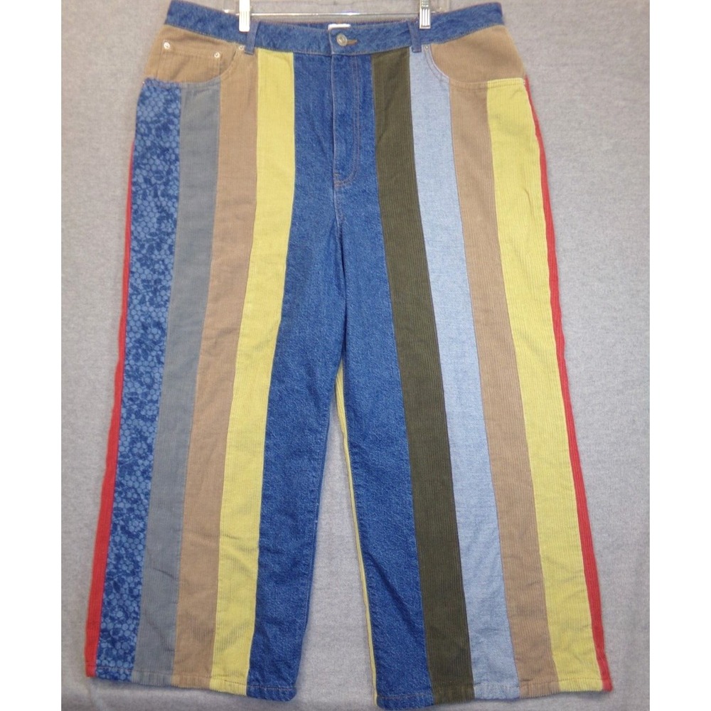 BDG Urban Outfitters High and Wide Pants‎ Vertical Paneled Baggy Skater Size 37